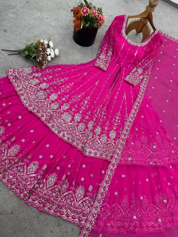 Pink_Premium_And_Fancy_Design_Faux_Georgette_Lehenga_Set_For_Women