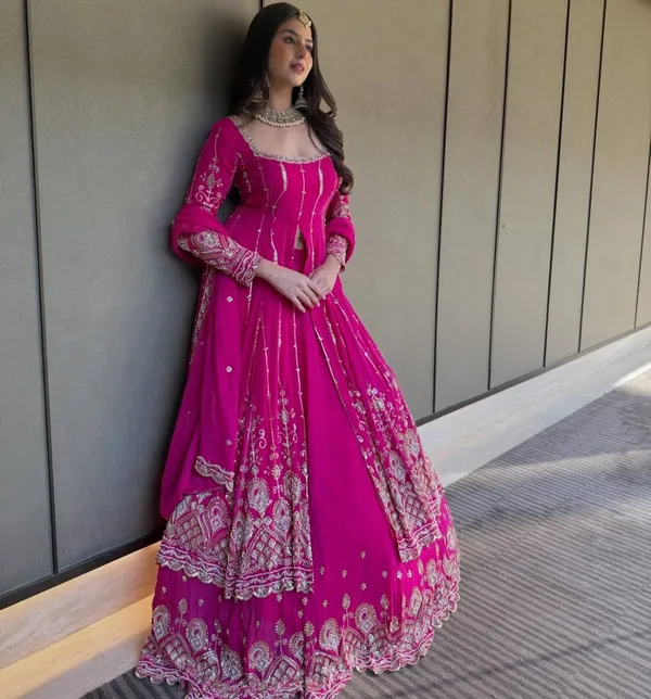 Pink_Premium_And_Fancy_Design_Faux_Georgette_Lehenga_Set_For_Women