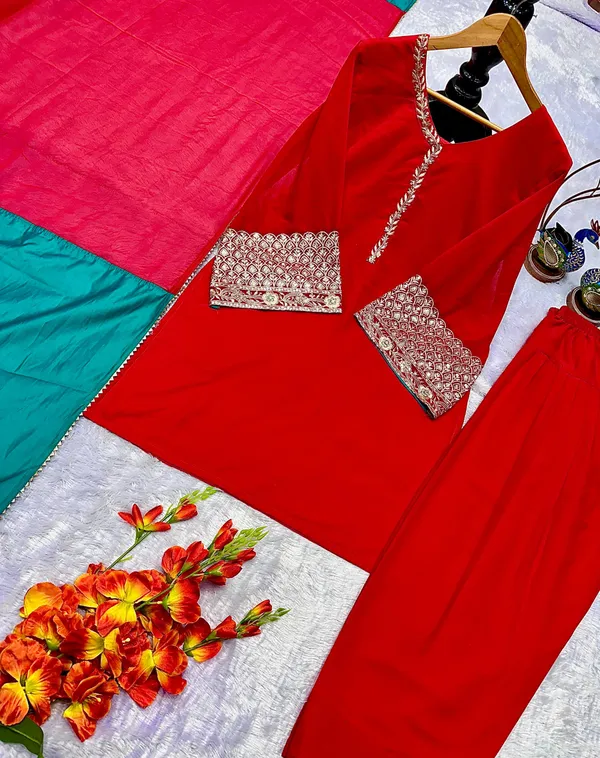 Red_Premium_And_Fancy_Design_Faux_Georgette_Farsi_Suit_Set_For_Women