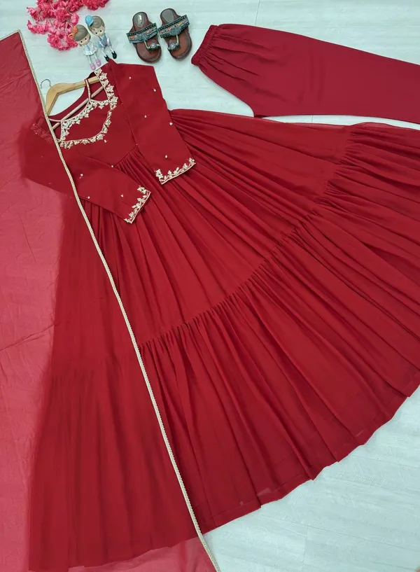 Maroon_Premium_And_Fancy_Design_Heavy_Faux_Georgette_Suit_Set_For_Women