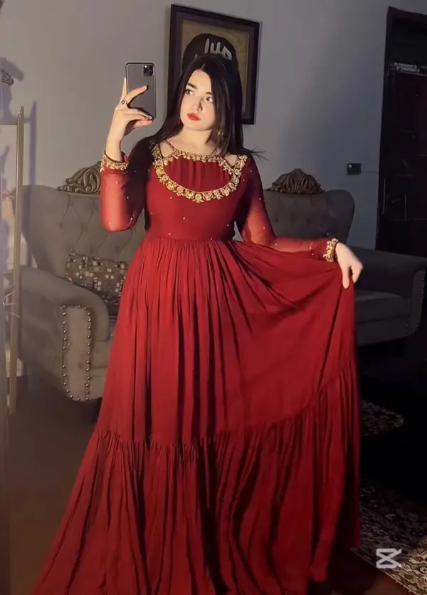 Maroon_Premium_And_Fancy_Design_Heavy_Faux_Georgette_Suit_Set_For_Women