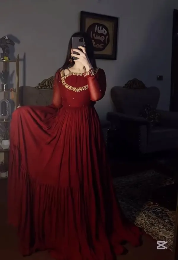 Maroon_Premium_And_Fancy_Design_Heavy_Faux_Georgette_Suit_Set_For_Women