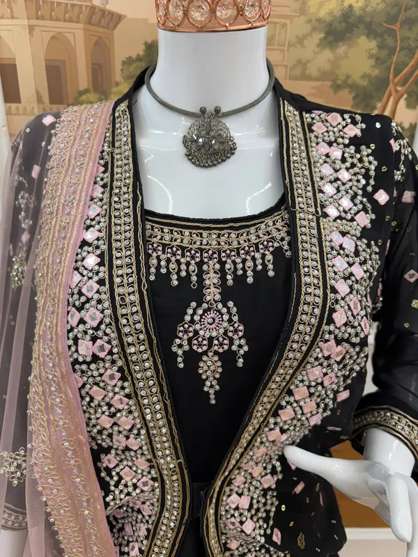 Black_Premium_And_Fancy_Design_Faux_Georgette_Suit_Set_For_Women