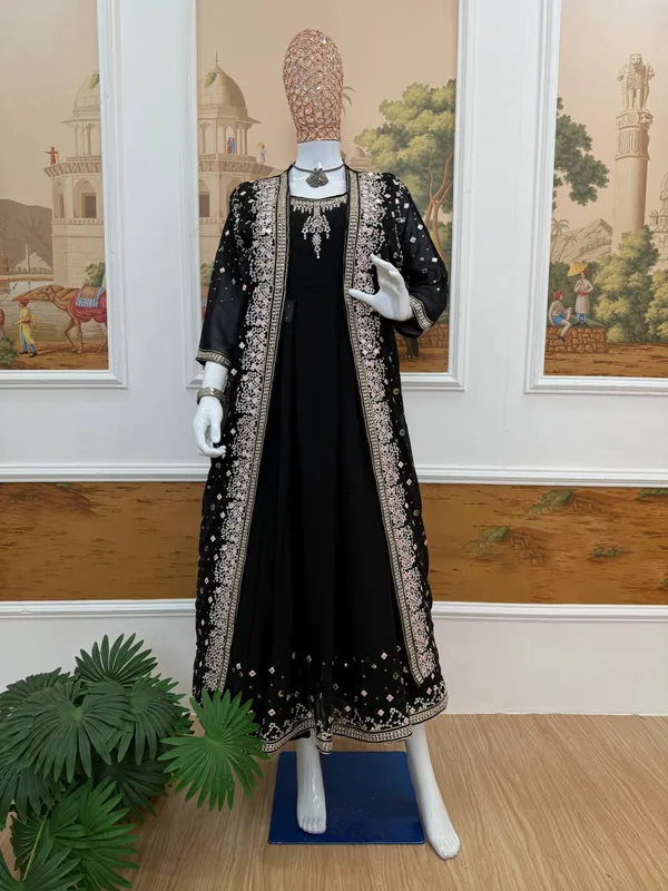 Black_Premium_And_Fancy_Design_Faux_Georgette_Suit_Set_For_Women