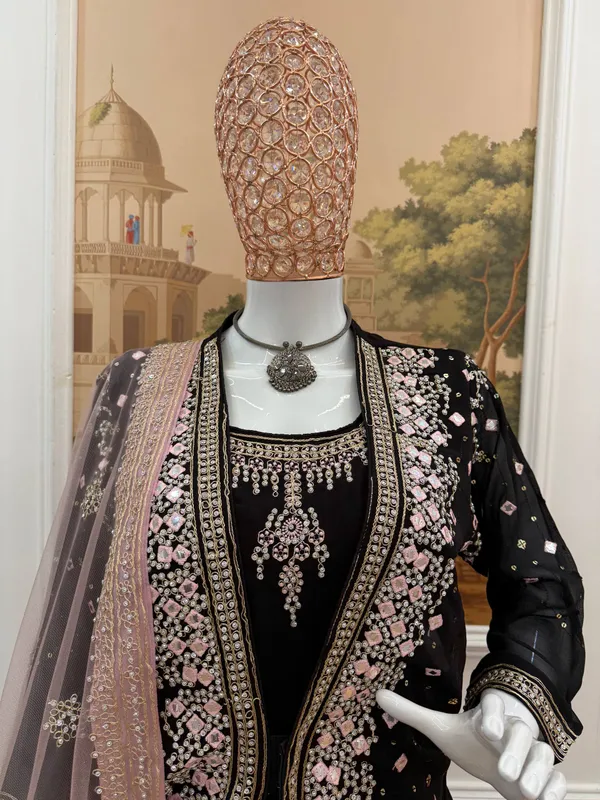 Black_Premium_And_Fancy_Design_Faux_Georgette_Suit_Set_For_Women