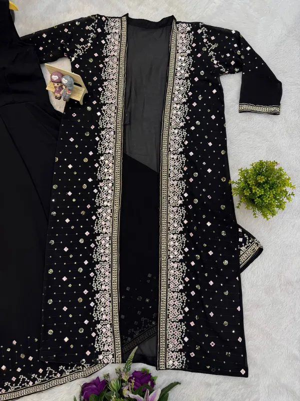 Black_Premium_And_Fancy_Design_Faux_Georgette_Suit_Set_For_Women