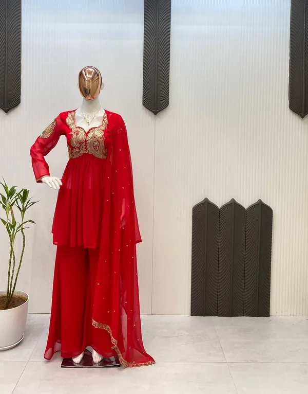 Red_Premium_And_Fancy_Design_Chinon_Suit_Set_For_Women