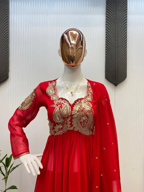 Red_Premium_And_Fancy_Design_Chinon_Suit_Set_For_Women