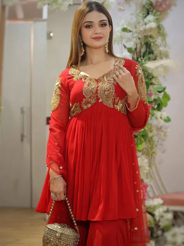 Red_Premium_And_Fancy_Design_Chinon_Suit_Set_For_Women