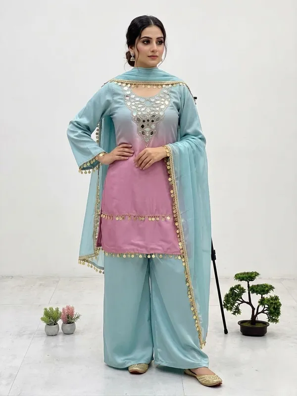Blue_And_Pink_Premium_And_Fancy_Design_Printed_Crepe_Silk_Suit_Set_For_Women