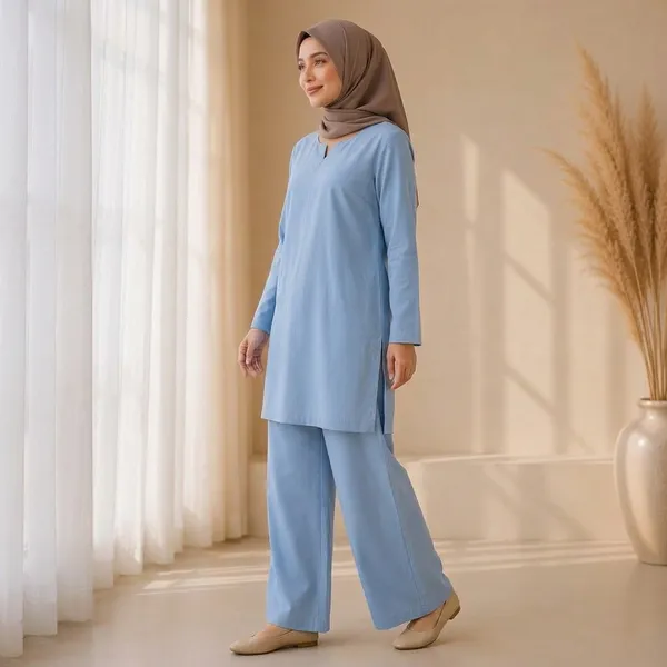 Sky_Blue_Cotton_Relaxed_Fit_Kurta_Set_For_Women