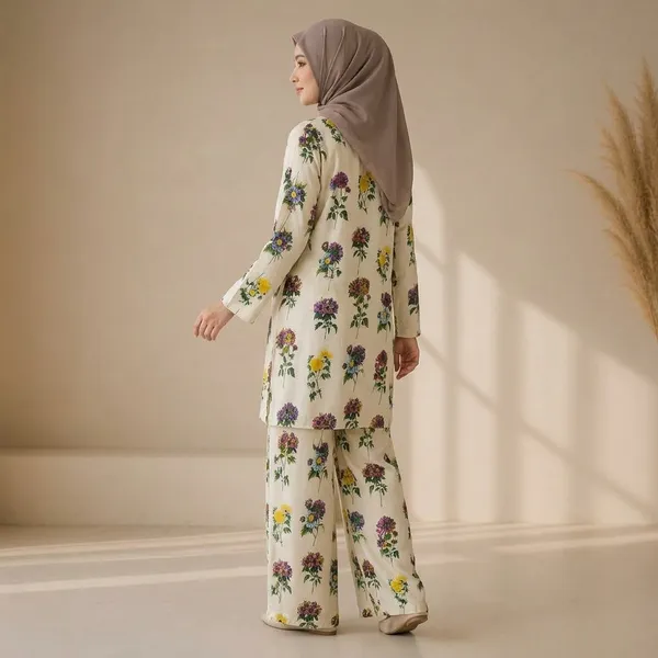 Cream_Rayon_Floral_Print_Kurta_Palazzo_Set_For_Women