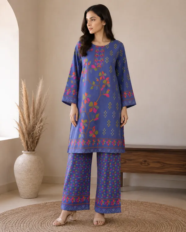 Royal_Blue_Floral_Printed_Rayon_Co-ord_Set