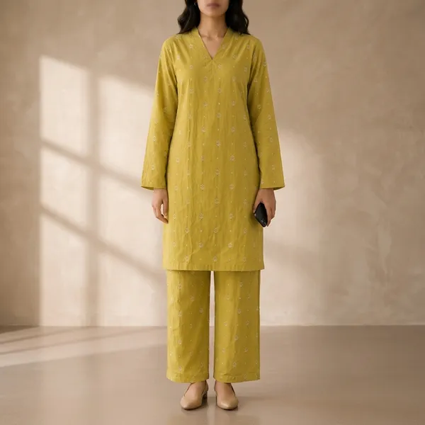 Yellow_Rayon_Printed_Kurta_Pajama_Set_For_Women