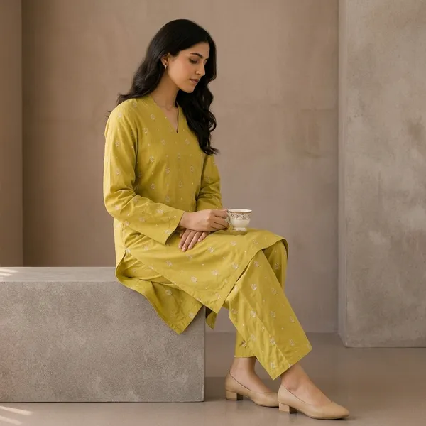 Yellow_Rayon_Printed_Kurta_Pajama_Set_For_Women
