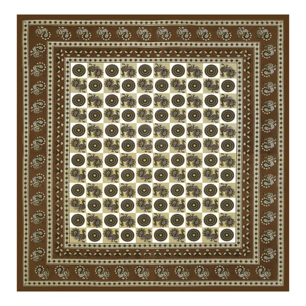 Brown_And_Beige_Cotton_Feel_Printed_Pillow_Cover_100_X_108_Inch