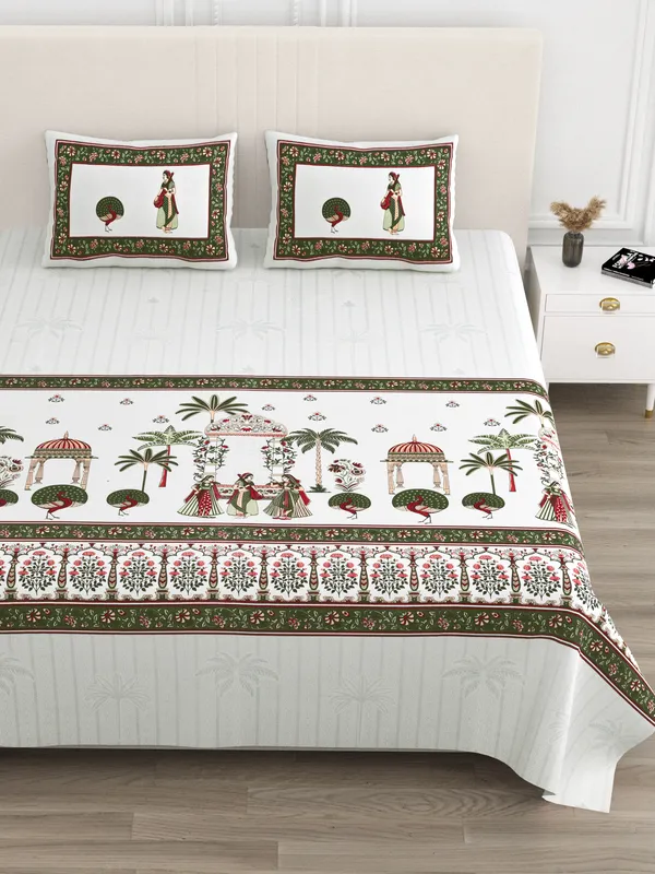 Yellow__Cotton_Feel_Printed_Bedding_Set_100_X_108_Inch