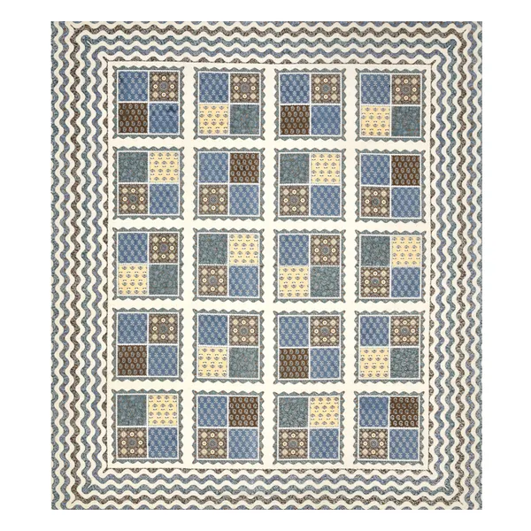 Blue_Cotton_Feel_Patchwork_Pillow_Cover_95_X_108_Inch