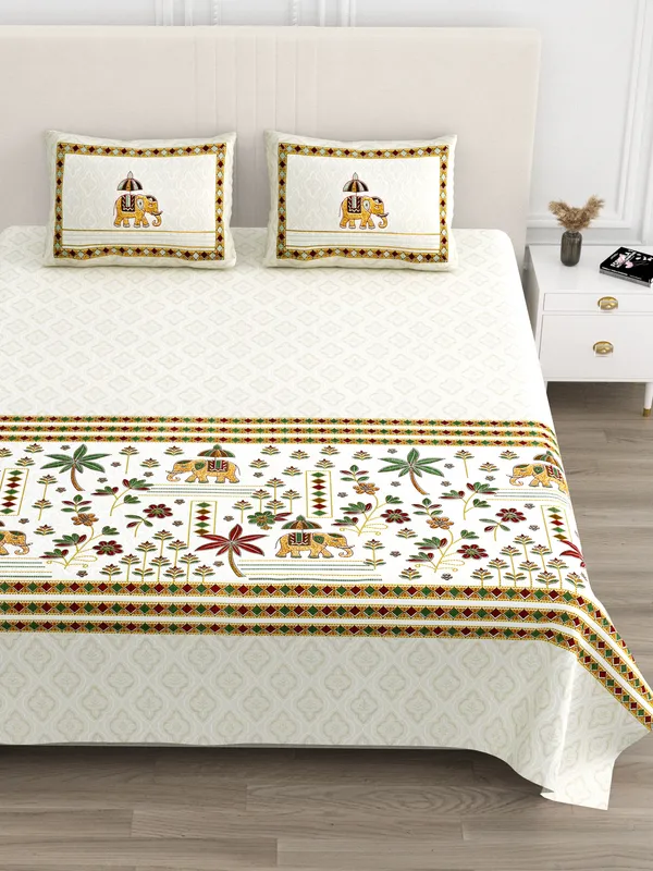 Yellow_Cotton_Feel_Printed_Bedding_Set_100_X_108_Inch