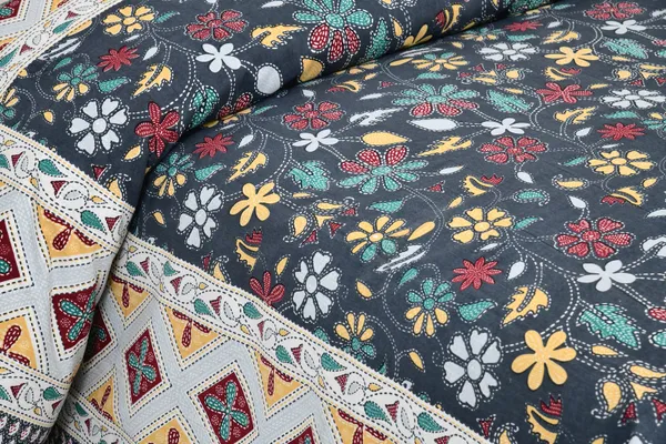 Blue_Cotton_Feel_Floral_Embroidery_Pillow_Cover_100_X_108_Inch