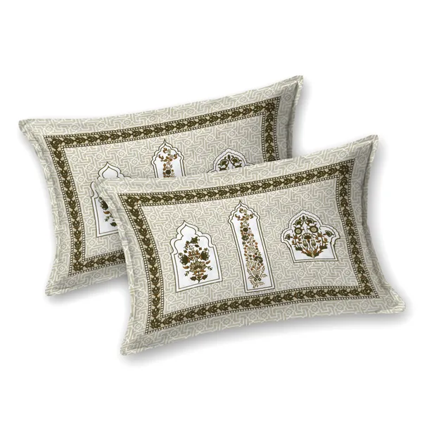 Beige_And_Green_Cotton_Feel_Printed_Pillow_Cover_108_X_108_Inch