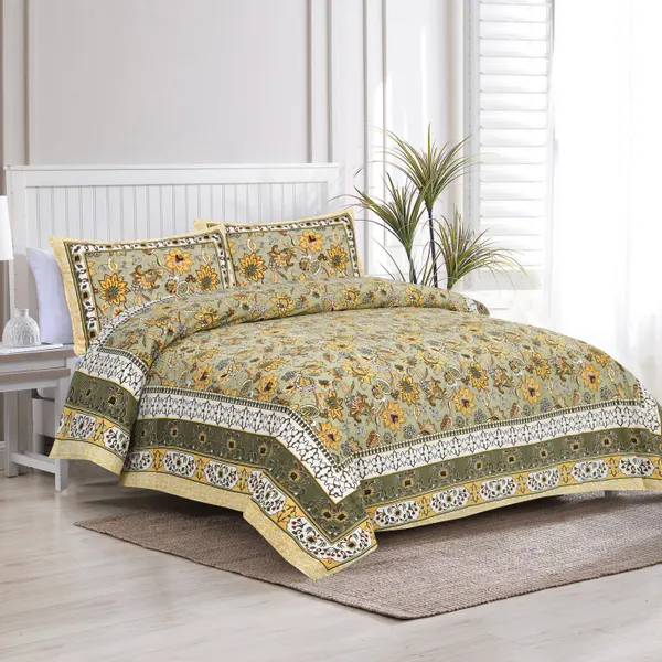 Yellow_Cotton_Feel_Printed_Bedding_Set_100_X_108_Inch