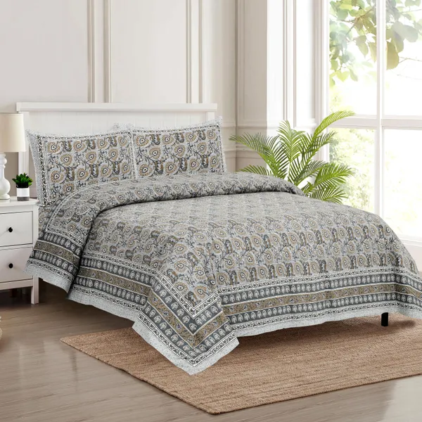 Gray_And_Blue_Cotton_Feel_Printed_Bedding_Set_108_X_108_Inch