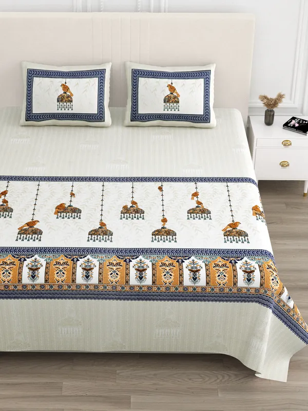 Blue_Cotton_Feel_Printed_Bedding_Set_100_X_108_Inch