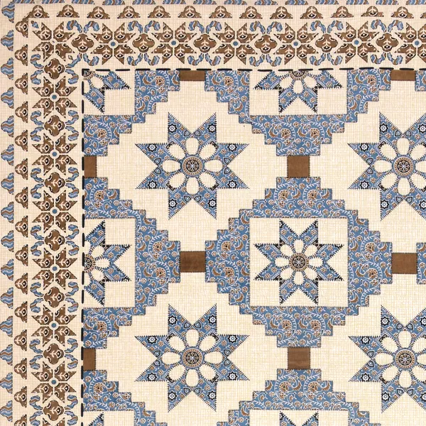Blue_And_White_Cotton_Feel_Geometric_Print_Bedding_Set_95_X_108_Inch