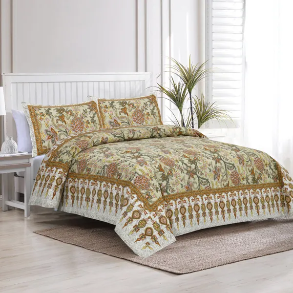 Green_Cotton_Feel_Printed_Bedding_Set_100_X_108_Inch