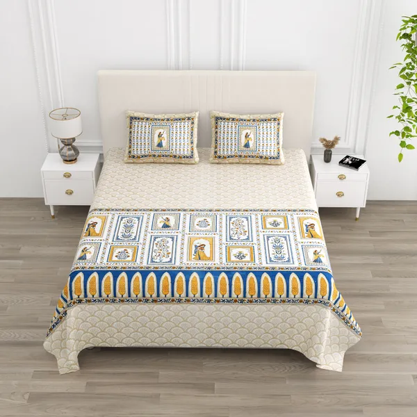 Blue_Cotton_Feel_Printed_Bedding_Set_100_X_108_Inch