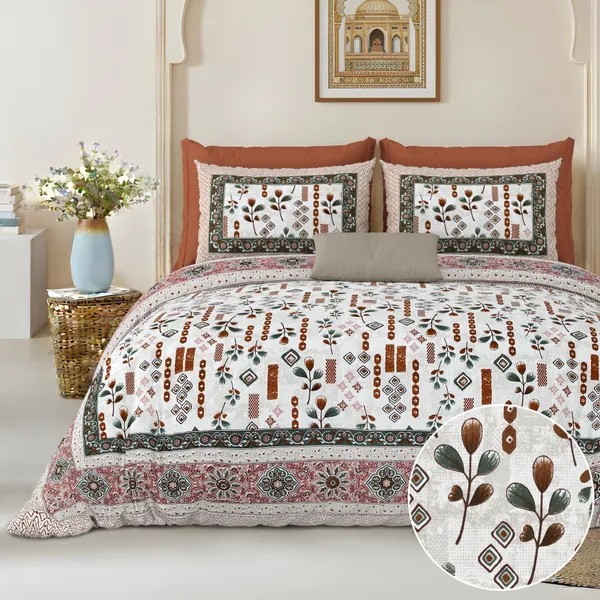 Brown_And_Green_Cotton_Feel_Printed_Pillow_Cover_108_X_108_Inch