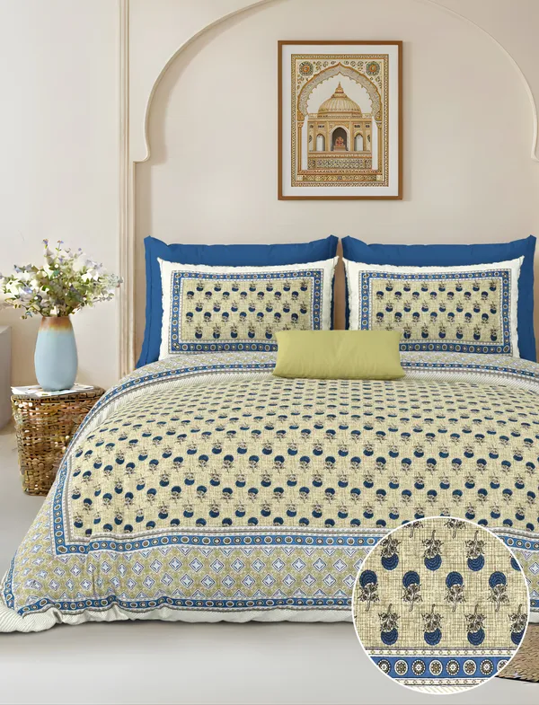 Yellow_And_Blue_Cotton_Feel_Printed_Pillow_Cover_100_X_108_Inch
