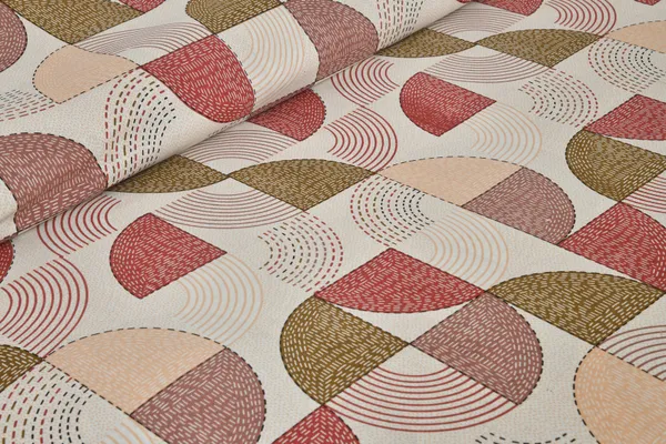 Pink_And_Mustard_Cotton_Feel_Geometric_Print_Bedsheet_100_X_108_Inch