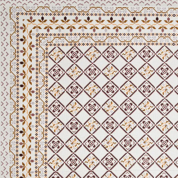 Rust__Cotton_Feel_Cross_Pattern_Bedding_Set_100_X_108_Inch