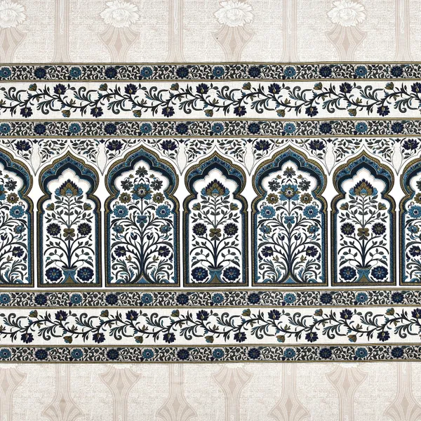 Dark_Blue_Cotton_Feel_Floral_Printed_Bedding_Set_100_X_108_Inch