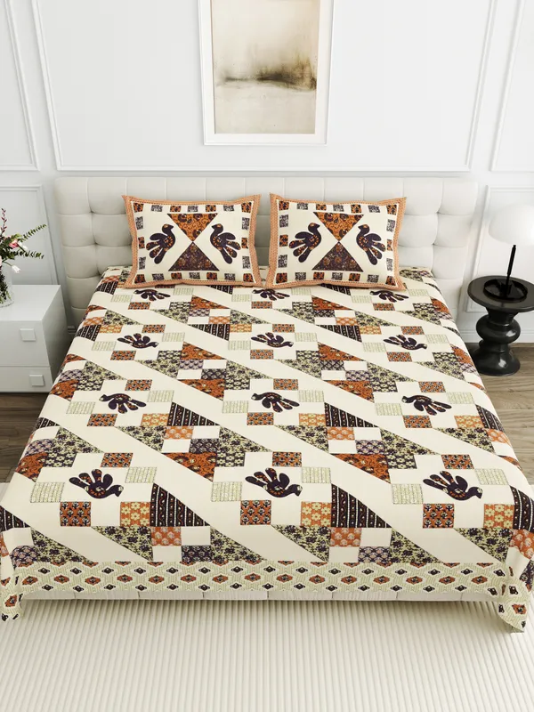 Yellow_Cotton_Feel_Patchwork_Bedding_Set_95_X_108_Inch