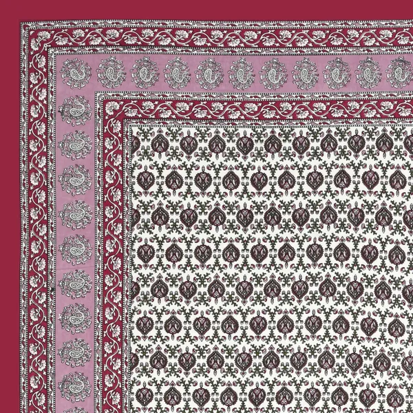 Pink_And_Gray__Cotton_Feel_Geometric_Print_Bedding_Set_100_X_108_Inch