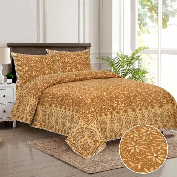 Yellow_Cotton_Feel_Floral_Printed_Bedding_Set_100_X_108_Inch