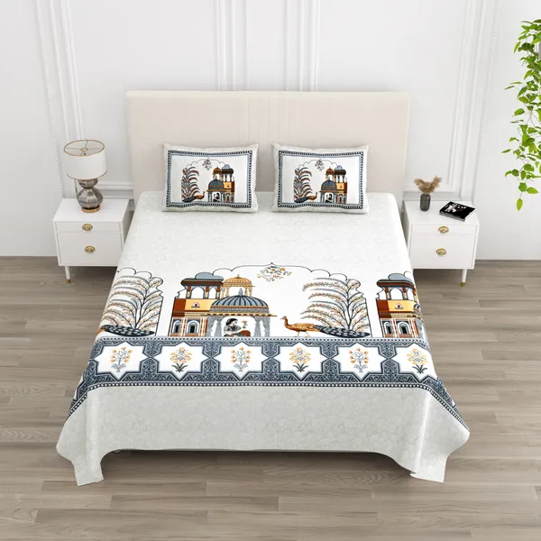 Blue_Cotton_Feel_Printed_Bedding_Set_100_X_108_Inch