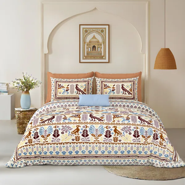 Maroon_Cotton_Feel_Pixelated_Bedsheet_100_X_108_Inch