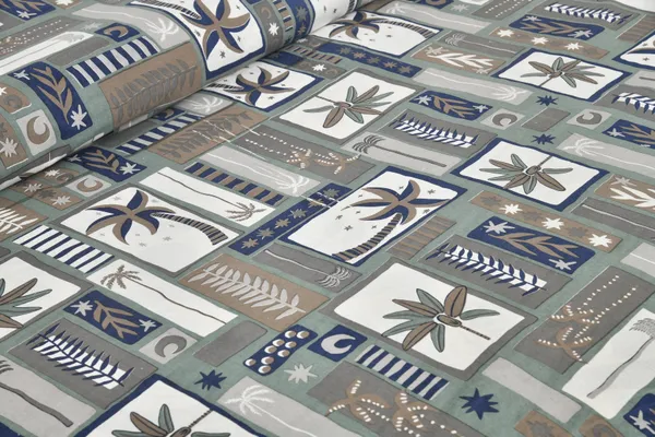 Blue_And_Gray__Cotton_Feel_Geometric_Print_Bedding_Set_108_X_108_Inch