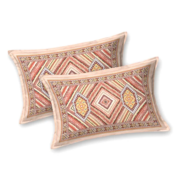Orange_Cotton_Feel_Floral_Embroidery_Bedding_Set_100_X_108_Inch
