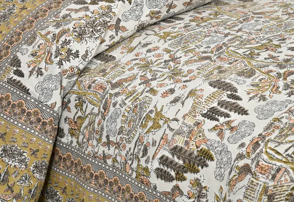 Mustard_And_Green_Cotton_Feel_Printed_Bedding_Set_100_X_108_Inch