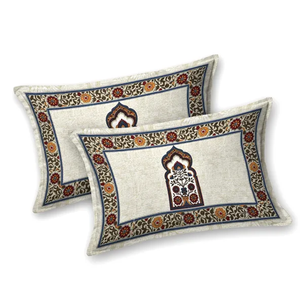 Red_And_White_Cotton_Feel_Mughal_Art_Bedding_Set_100_X_108_Inch