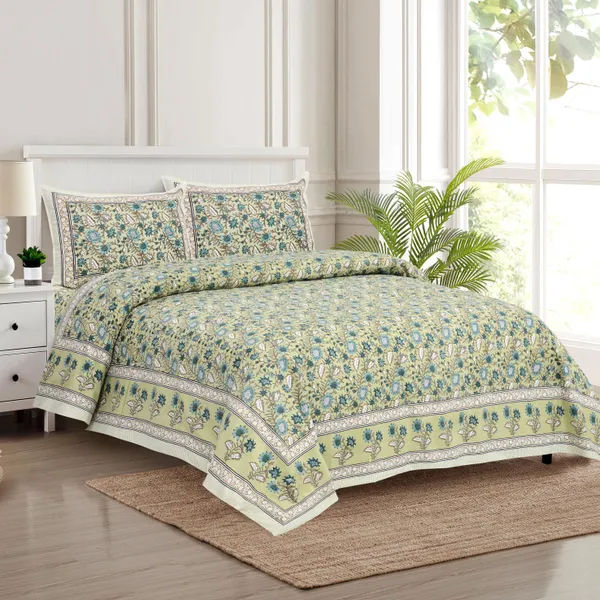 Green_Cotton_Feel_Printed_Bedding_Set_108_X_108_Inch