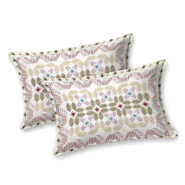 Maroon_Cotton_Feel_Geometric_Print_Bedding_Set_100_X_108_Inch