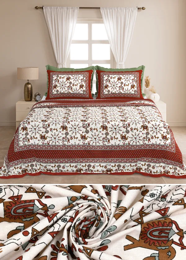 Red__Cotton_Feel_Printed_Pillow_Cover_100_X_108_Inch