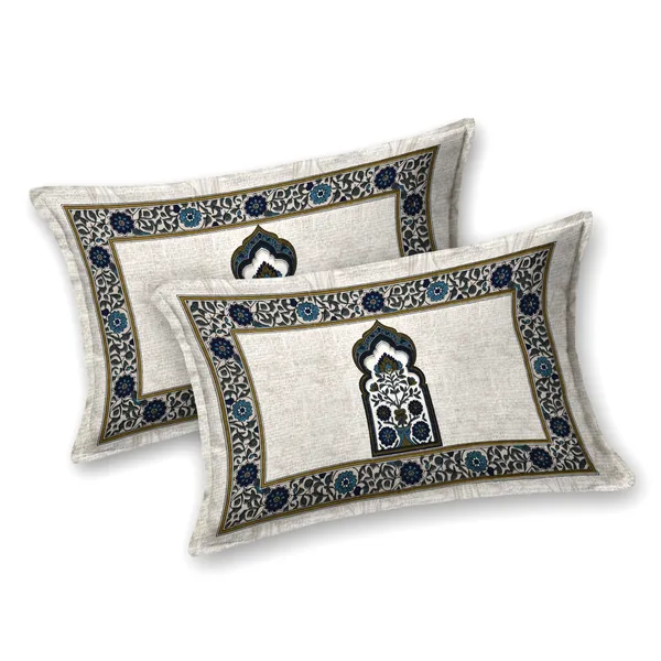 Dark_Blue_Cotton_Feel_Floral_Printed_Bedding_Set_100_X_108_Inch