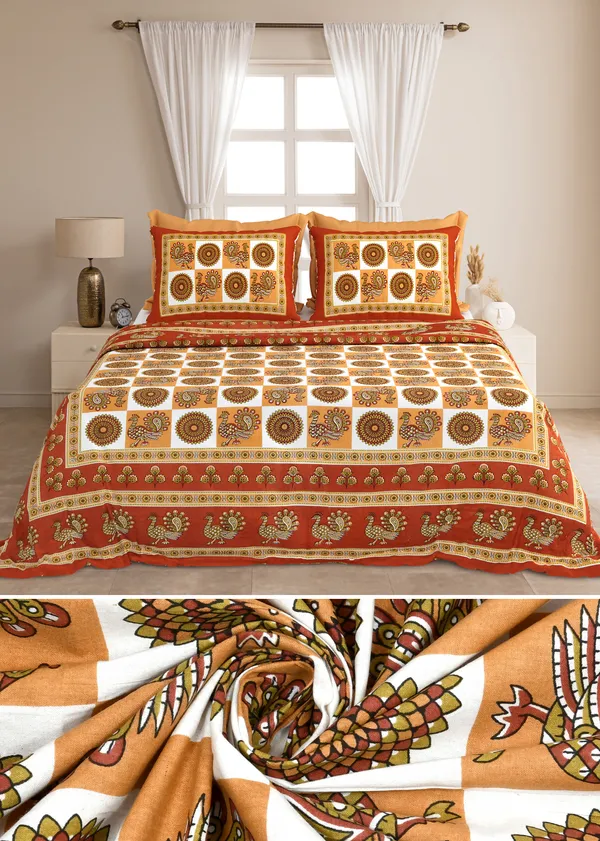 Red__Cotton_Feel_Printed_Bedding_Set_100_X_108_Inch
